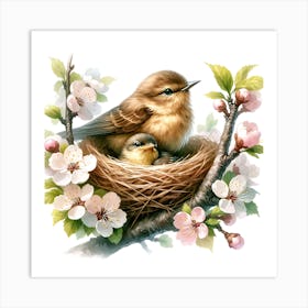 Birds In A Nest Art Print