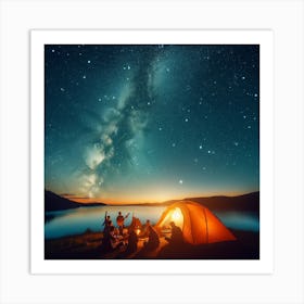 Camping Under The Stars 2 Art Print