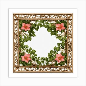 Imagine Vines Of Many Intertwined Small Flowers Gr rug(2) Art Print