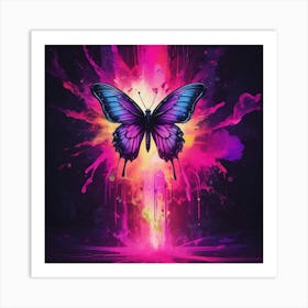 Purple Butterfly 2 Art Print