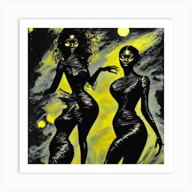 Three Black Women Art Print