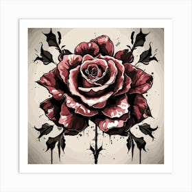 Rose Tattoo Art Print