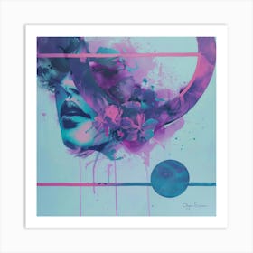 Beautiful woman portrait Art Print