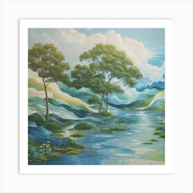 Landscape Painting Art Print