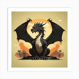 Black Dragon 1 Art Print