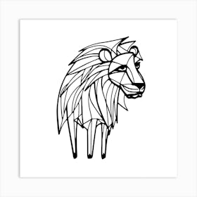 Geometric Lion Art Print
