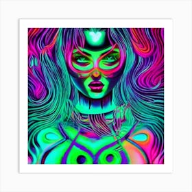 Psychedelic Woman 3 Art Print