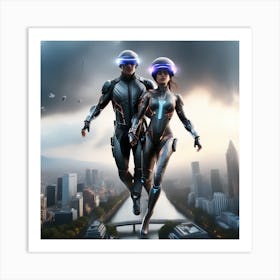 Futuristic Couple 74 Art Print