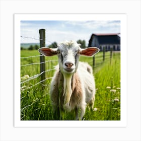 Goat In The Grass Art Print