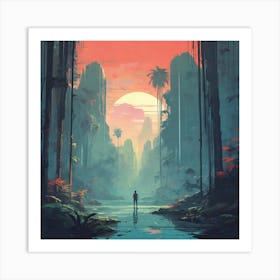 Man In The Jungle Art Print