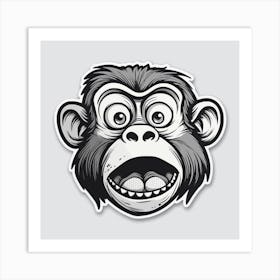 Monkey Face Art Print