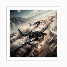 Two Planes Flying In The Sky Art Print