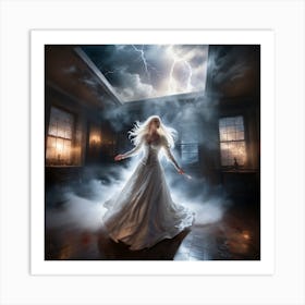 Bride In A Storm Art Print