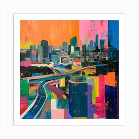 Abstract Travel Collection Seoul South Korea 7 Art Print