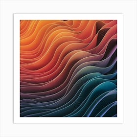 Abstract Wave Background Art Print