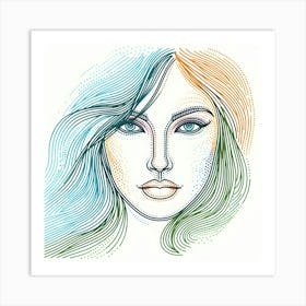 Woman's Face 5 Art Print