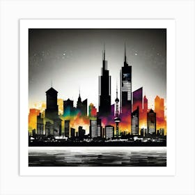 Shanghai Skyline Canvas Art Art Print