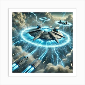 Nimbus Patrol Cruisers Energy Shields Art Print