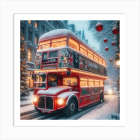 Christmas tourbussen 2 Art Print