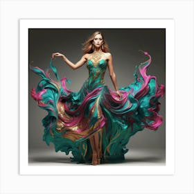 Woman In A Dress 1 Art Print