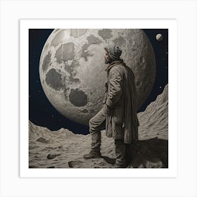 Moon man Art Print