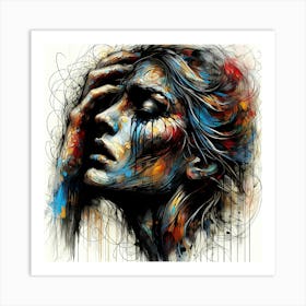 Woman'S Face 2 Art Print