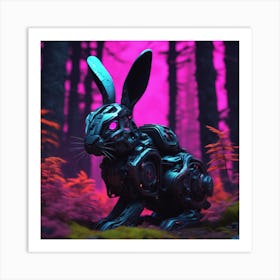 Rabbit In The Forest 72 Art Print