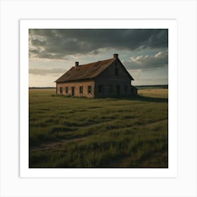 Abandoned House In The Prairie Art Print