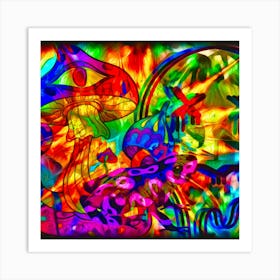 Psychedelic Eye Of The Mushroom Art Print