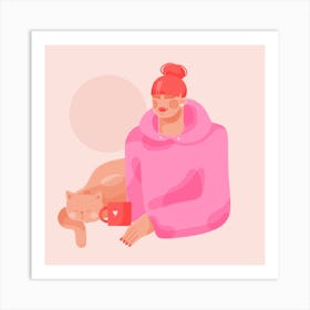 Red And Pink Art Print