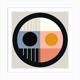 Circles in Retro Motion: Mid Century Dance Art Print