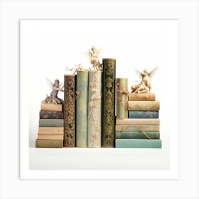 Angels On Books Art Print