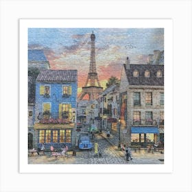 Paris At Dusk Art Print