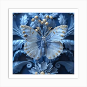 Blue Butterfly 5 Art Print