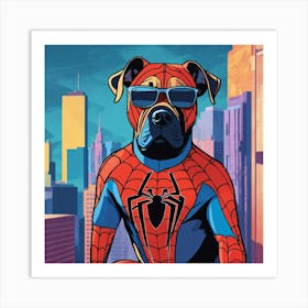 Spider-Man Dog Art Print