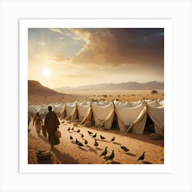 Tents In The Desert Art Print