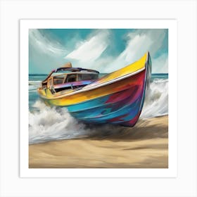 Boat On The Beach Art Print