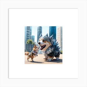 Crystal Corgi Costume Art Print