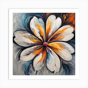 Beautiful Flower in abstract painting 1 Art Print
