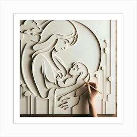 Mother And Child 11 Art Print