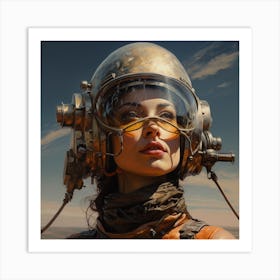 Richardvachtenberg 8000 Years Woman Facewith A Cosmonaut Helmet 52fe14d4 C901 45ca A6f4 7d3364812279 Art Print