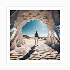 Man In A Tunnel 2 Art Print