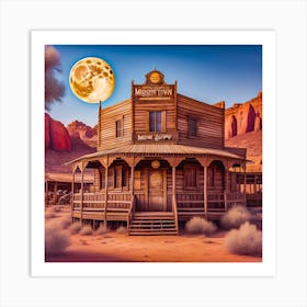 Town In The Desert Art Print