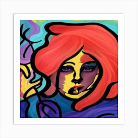 Abstract Of A Woman Art Print