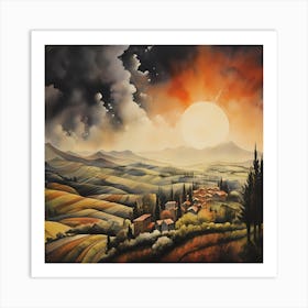 Abstract Symphony of Tuscany Art Print