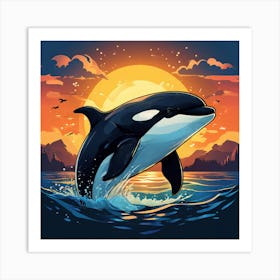 Orca Whale art print Art Print