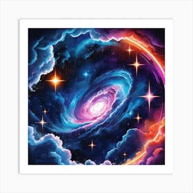 Galaxy Painting Art Print