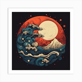 Great Wave Off Kanagawa 9 Art Print