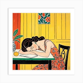 Woman Sleeping 6 Art Print