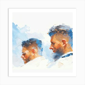 Portrait Of Two Men Art Print